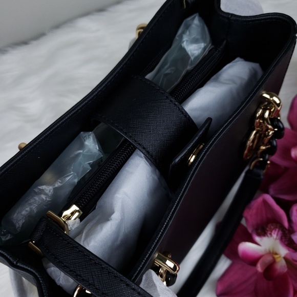 🌺NWT Michael Kors MD Sofia Tote Bag Purse Black - Picture 6 of 8